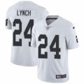 Mens Nike Raiders #24 Marshawn Lynch White Stitched NFL Vapor Untouchable Limited Jersey