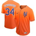 Mets #34 Noah Syndergaard Orange Drift Fashion Jersey