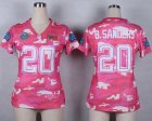 Nike Women Detroit Lions #20 Barry Sanders Salute to Service New Pink Camo jerseys