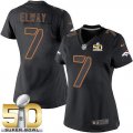 Women Nike Broncos #7 John Elway Black Impact Super Bowl 50 Stitched Jersey
