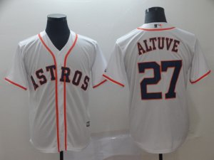 Astros #27 Jose Altuve White Cool Base Jersey