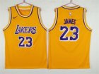 Lakers #23 Lebron James Gold 2018-19 Nike Swingman Jersey