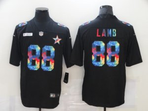 Nike Cowboys # 88 Ceedee Lamb Black Vapor Untouchable Rainbow Limited Jersey
