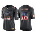 Men Denver Broncos #18 Peyton Manning Anthracite Salute to Service USA Flag Fashion Jersey