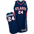 Mens Adidas Atlanta Hawks #24 Kent Bazemore Authentic Navy Blue Road NBA Jersey