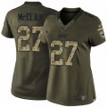 Women's Nike Carolina Panthers #27 Robert McClain Limited Green Salute to Service NFL Jersey