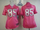 2013 Super Bowl XLVII Women NEW NFL San Francisco 49ers #85 Vernon Davis Pink Jerseys(love's)