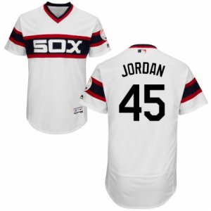 Men\'s Majestic Chicago White Sox #45 Michael Jordan White Flexbase Authentic Collection MLB Jersey