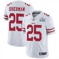 Nike 49ers #25 Richard Sherman White 2020 Super Bowl LIV Vapor Untouchable Limited