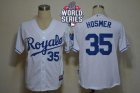 Kansas City Royals #35 Eric Hosmer White Cool Base W 2015 World Series Patch Stitched MLB Jersey