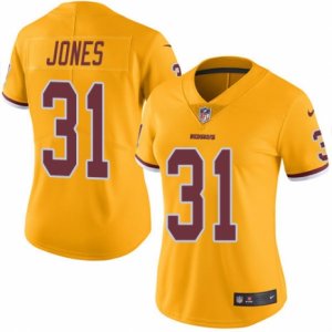 Women\'s Nike Washington Redskins #31 Matt Jones Limited Gold Rush NFL Jersey