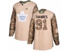 Men Adidas Toronto Maple Leafs #91 John Tavares Camo Authentic 2017 Veterans Day Stitched NHL Jersey