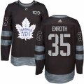 Mens Adidas Toronto Maple Leafs #35 Jhonas Enroth Authentic Black 1917-2017 100th Anniversary NHL Jersey
