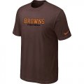 Nike Cleveland Browns Sideline Legend Authentic Font T-Shirt Brow