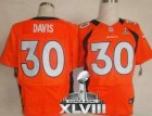 Nike Denver Broncos #30 Terrell Davis Orange Team Color Super Bowl XLVIII NFL Elite Jersey