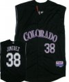 mlb Colorade Rockies #38 Jimenez Black[vest style]