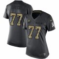 Womens Nike Cleveland Browns #77 John Greco Limited Black 2016 Salute to Service NFL Jersey
