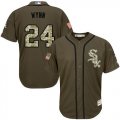 Men Chicago White Sox #24 Early Wynn Green Salute to Service Stitched Baseball Jersey