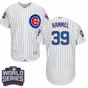 Men\'s Majestic Chicago Cubs #39 Jason Hammel White 2016 World Series Bound Flexbase Authentic Collection MLB Jersey