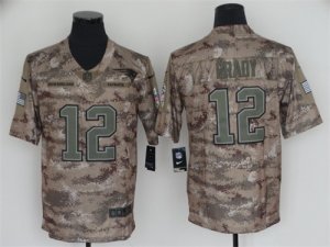 Nike Patriots #12 Tom Brady Camo Salute To Service Limited Jersey