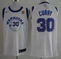 Warriors #30 Stephen Curry White Nike Throwback Authentic Jersey
