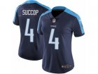 Women Nike Tennessee Titans #4 Ryan Succop Vapor Untouchable Limited Navy Blue Alternate NFL Jersey