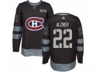 Men Adidas Montreal Canadiens #22 Karl Alzner Black 1917-2017 100th Anniversary Stitched NHL Jersey