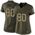Women Nike New York Giants #80 Victor Cruz Green Salute to Service Jerseys