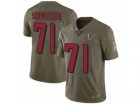 Men Nike Atlanta Falcons #71 Wes Schweitzer Limited Olive 2017 Salute to Service NFL Jersey