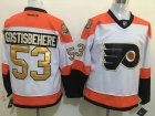 Mens Philadelphia Flyers #53 Shayne Gostisbehere Premier White 50th patch Jersey