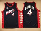 USA #4 Charles Barkley Black Dream Team III Jersey