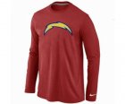 Nike San Diego Charger Logo Long Sleeve T-Shirt RED