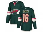 Men Adidas Minnesota Wild #16 Jason Zucker Green Home Authentic Stitched NHL Jersey