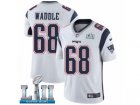 Youth Nike New England Patriots #68 LaAdrian Waddle White Vapor Untouchable Limited Player Super Bowl LII NFL Jersey