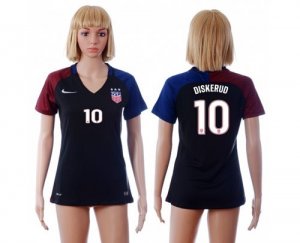 Womens USA #10 Diskerud Away Soccer Country Jersey