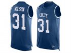 Mens Nike Indianapolis Colts #31 Quincy Wilson Limited Royal Blue Player Name & Number Tank Top NFL Jersey