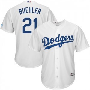 Dodgers #21 Walker Buehler White Cool Base Jersey