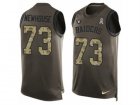 Mens Nike Oakland Raiders #73 Marshall Newhouse Limited Green Salute to Service Tank Top NFL Jersey