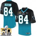 Nike Carolina Panthers #84 Ed Dickson BlackBlue Super Bowl 50 Men Stitched NFL Elite Fadeaway Fashion Jersey