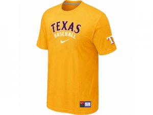 Texas Rangers Yellow Nike Short Sleeve Practice T-Shirt