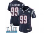 Women Nike New England Patriots #99 Vincent Valentine Navy Blue Team Color Vapor Untouchable Limited Player Super Bowl LII NFL Jersey
