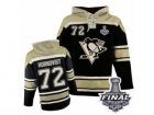 Mens Old Time Hockey Pittsburgh Penguins #72 Patric Hornqvist Authentic Black Sawyer Hooded Sweatshirt 2017 Stanley Cup Final