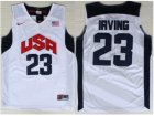 USA Basketball #23 Kyrie Irving white Jerseys