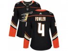 Women Adidas Anaheim Ducks #4 Cam Fowler Black Home Authentic Stitched NHL Jersey