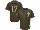 Philadelphia Phillies #17 Pat Neshek Replica Green Salute to Service MLB Jersey