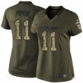 Women's Nike Cleveland Browns #11 Terrelle Pryor Limited Green Salute to Service NFL Jersey