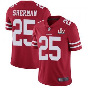 Nike 49ers #25 Richard Sherman Red 2020 Super Bowl LIV Vapor Untouchable Limited