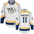 Mens Reebok Nashville Predators #11 Cody Hodgson Authentic White Away NHL Jersey