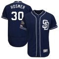 Padres #30 Eric Hosmer Navy 50th Anniversary and 150th Patch FlexBase Jersey