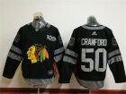 Blackhawks #50 Corey Crawford Black 1917-2017 100th Anniversary Adidas Jersey